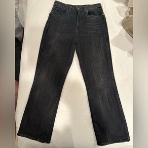 KHAITE Bennie kick flare crop Jeans